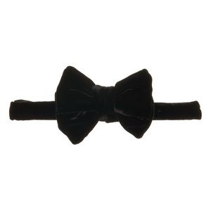 NORDSTROM MENS PRE-TIED PLUSH VELVET BOW TIE BLACK ADJUSTABLE OS NWOT